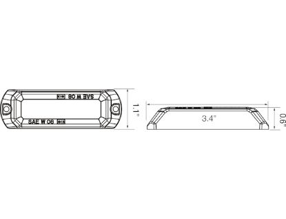 BUYERS PROD LIGHT STROBE 3-3/8IN  3 LED  CLEAR - 8891401