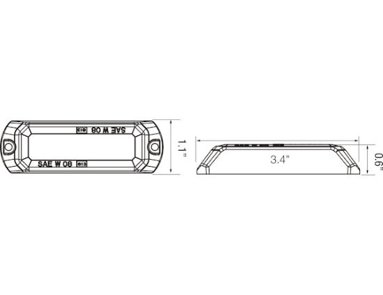 BUYERS PROD LIGHT STROBE 3-3/8IN  3 LED  CLEAR - 8891401