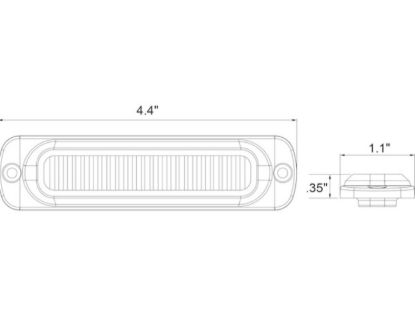 BUYERS PROD LIGHT  STROBE  4-3/8IN  12-LED  AMB - 8892102