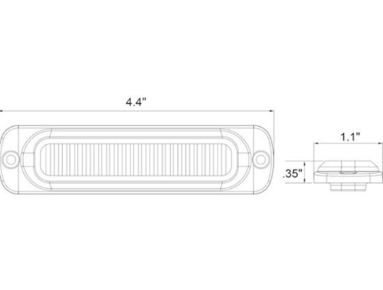 BUYERS PROD LIGHT  STROBE  4-3/8IN  12-LED  AMB - 8892102