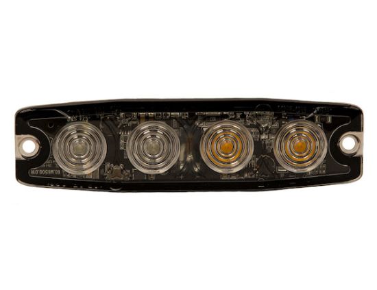 BUYERS PROD LIGHT STROBE 4-3/8IN 4-LED AMBER/GR - 8892250