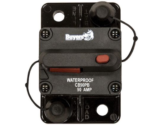 BUYERS PROD CIRCUIT BREAKER 90 AMP PUSH-TO-TRIP - CB90PB