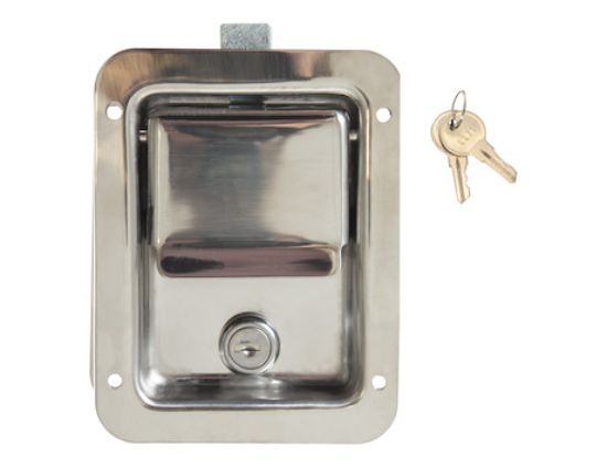 BUYERS PROD LATCH FLUSH STD.LK SS W/LL71 CYL&KE - L3885