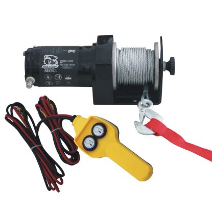 BULLDOG WINC 2000LB UTILITY WINCH  50FT WIRE ROP - 15008