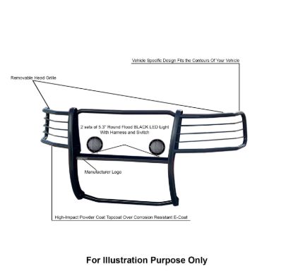 BLACK HORSE GRILLE GUARD KIT - 17FP28MAFB