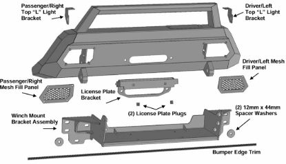 BLACK HORSE ARMOUR III HEAVY DUTY FRONT WINCH B - AR3HD61NL