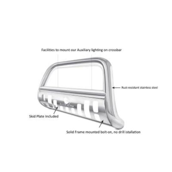 BLACK HORSE STAINLESS STEEL BULL BAR - CBSB7602SP