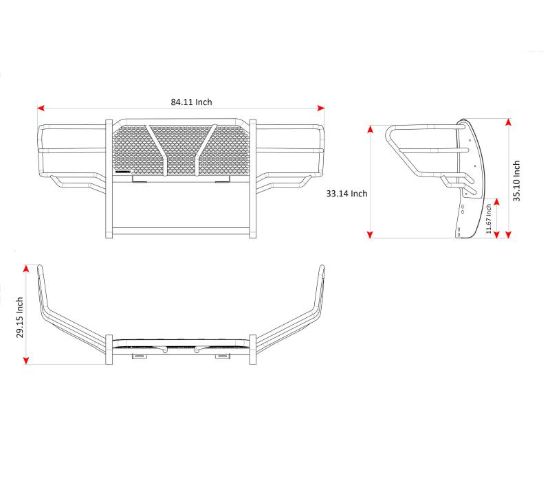 BLACK HORSE 2011-2016 FORD F-250 GRILLE GUARD-R - FOF211BKIT