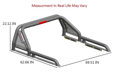 BLACK HORSE GLADIATOR ROLL BAR KIT - GLRB01BKIT