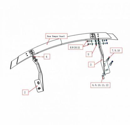 BLACK HORSE 2011-2019 JEEP GRAND CHEROKEE REAR - RDLJEJ101B