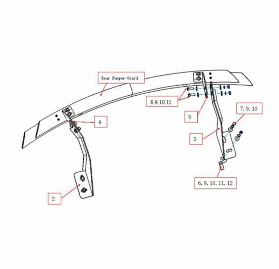 BLACK HORSE 2011-2019 JEEP GRAND CHEROKEE REAR - RDLJEJ101B