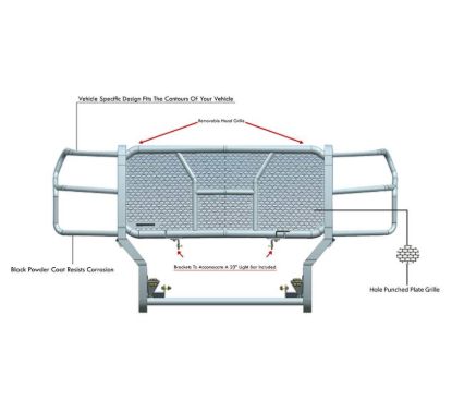 BLACK HORSE RUGGED HEAVY DUTY GRILLE GUARD - RUCHSI30B
