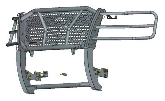 BLACK HORSE RUGGED HEAVY DUTY GRILLE GUARD 2007 - RUCHTA07B