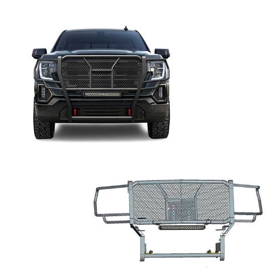 BLACK HORSE RUGGED HEAVY DUTY GRILLE GUARD KIT - UGMSI19BK2
