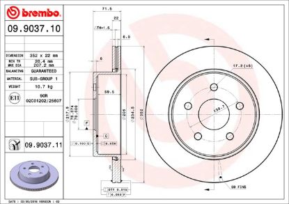 BREMBO DISC BRAKE ROTOR - 09903711