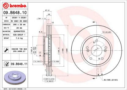 BREMBO DISC BRAKE ROTOR - 09B64811