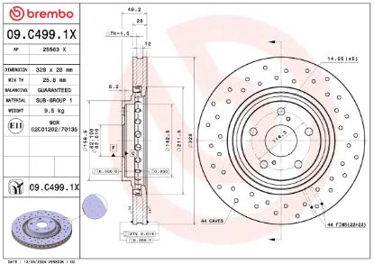 BREMBO BRAKE DISC - 09C4991X