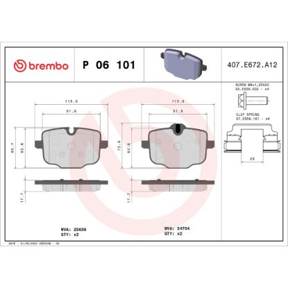BREMBO DISC BRAKE PAD SET - P06101