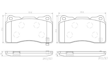 BREMBO DISCBRAKEPADSET NAOCERAMIC - P28106N