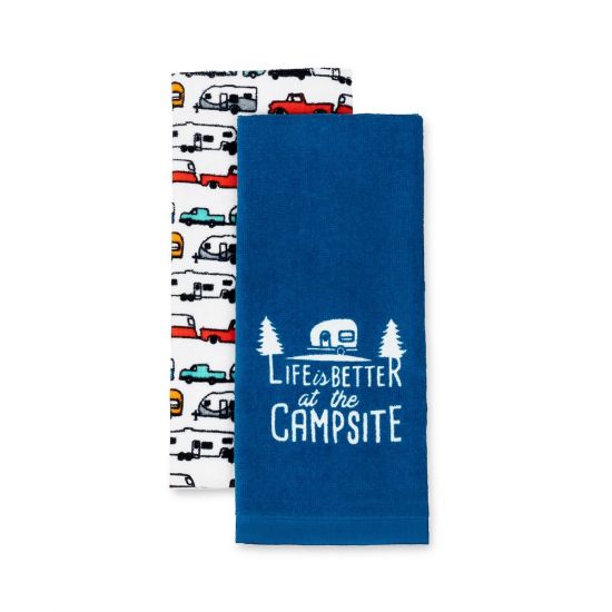 CAMCO LIBATC  DISH TOWEL SET  BLUE/WHITE - 53301