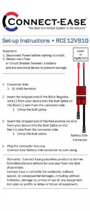 CONNECT EASE 10 GAUGE BATTERY CHARGER/ - RCE12VB10