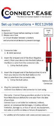 CONNECT EASE TROLLING MOTOR/LAWN TRACT - RCE12VB8