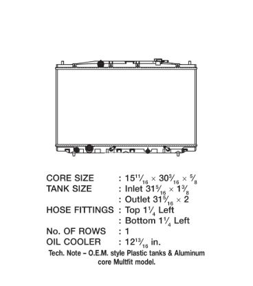CSF RADIATOR HONDA ACCORD - 3368