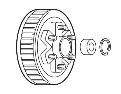 DEXTER AXLE 655 NEVERLUBE HUB AND DRU - 838880