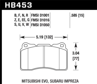 HAWK BRAKE PADS - HB453B585
