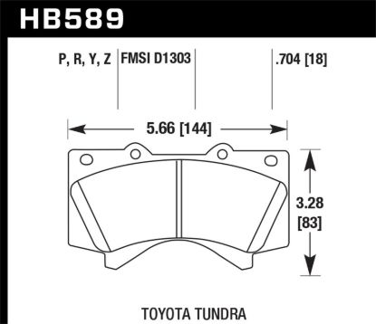 HAWK BRAKE PADS LTS - HB589Y704