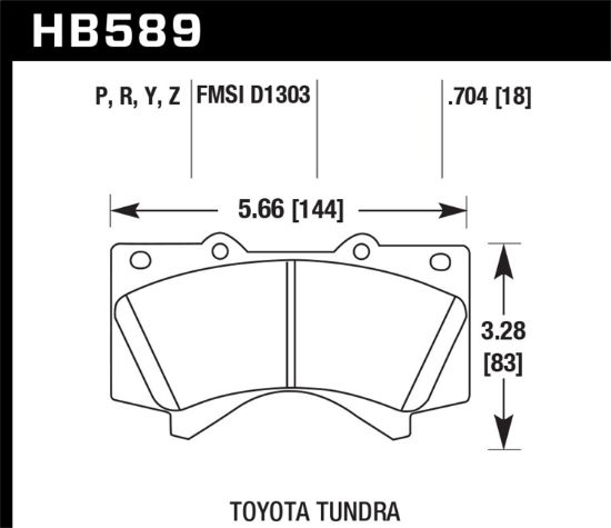 HAWK BRAKE PADS LTS - HB589Y704