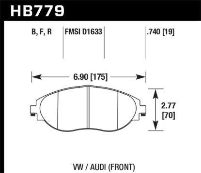 HAWK HPS 5.0 BRAKE PADS - HB779B740