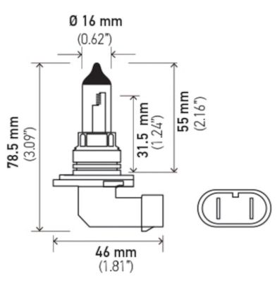 HELLA BULB 9006LL 12V 55W P22D