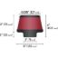 K&N FILTER UNIVERSAL CLAMP-ON AIR FILTER - RU5288