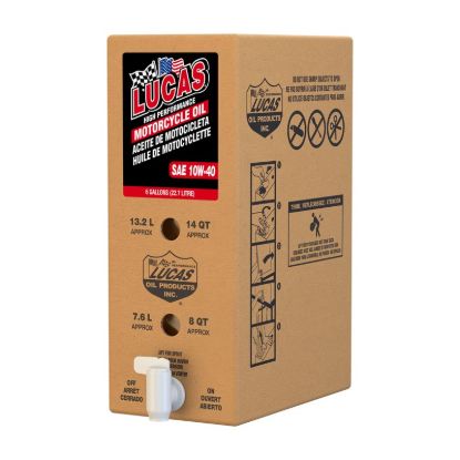 LUCAS OIL SYNTHETIC SAE 10W-40 MOTORCYCLE OIL - 18040