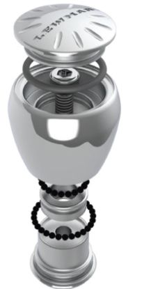 LEWMAR POLISHED SS KNOB W/RIM CLAMP - 89700862