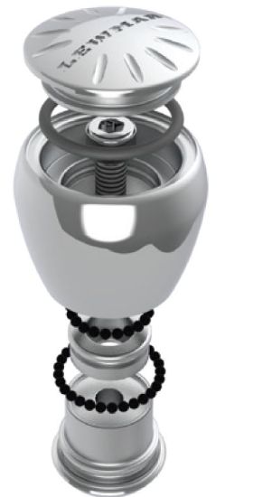 LEWMAR POLISHED SS KNOB W/RIM CLAMP - 89700862