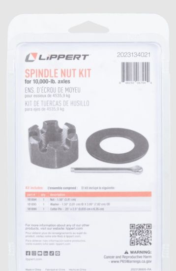 LIPPERT COMP KIT - 1.50' ROUND SPINDLE NUT RETAI - 2023134021