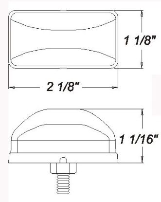 OPTRONICS LED MARK LIGHT STUD MOUNT;AMBER; PO - MCL95ABP