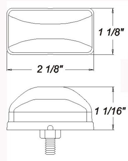 OPTRONICS LED MARK LIGHT STUD MOUNT;AMBER; PO - MCL95ABP