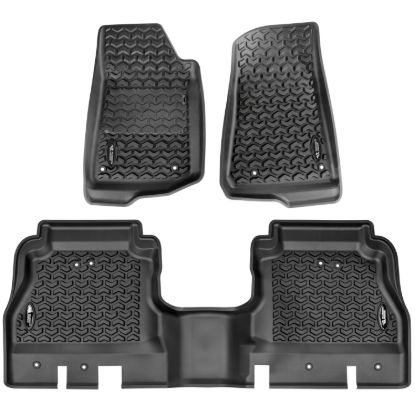 RUGGED RIDGE 12987.44 FLOOR LINER KIT BLK FR/REA - 1298744