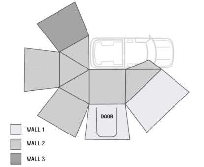OVERLAND VCL NOMADIC AWNING 270 - SIDE WALL 3 - - 18149909