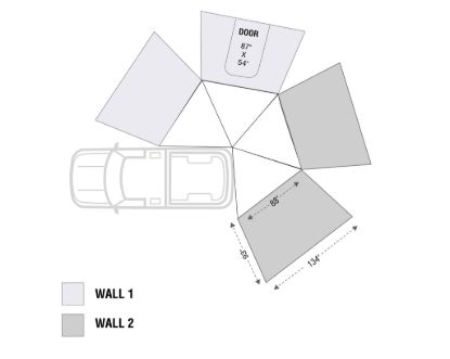 OVERLAND VCL NOMADIC 270 LT AWNING WALL 2 PASSEN - 18239909