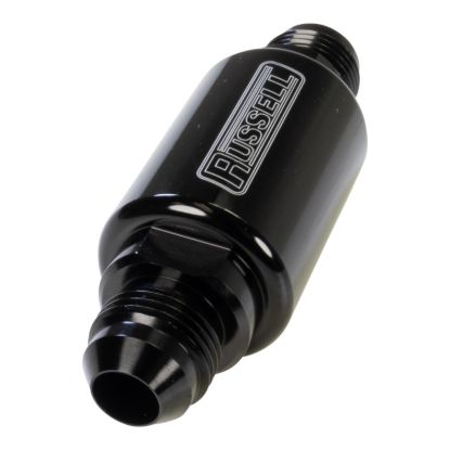 RUSSELL/EDEL FUEL FILTER  #8 MALE BLK - 650103