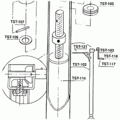 RIECO-TITAN PIN  GEAR DRIVE - 993070