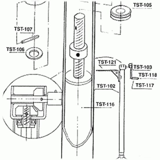 RIECO-TITAN PIN  GEAR DRIVE - 993070