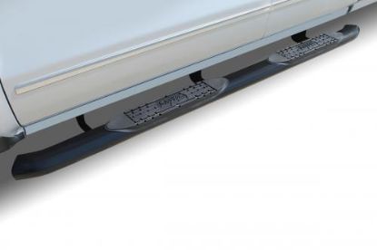 RAPTOR 4' CURVED BLACK OVAL STEP BARS - 15040270B