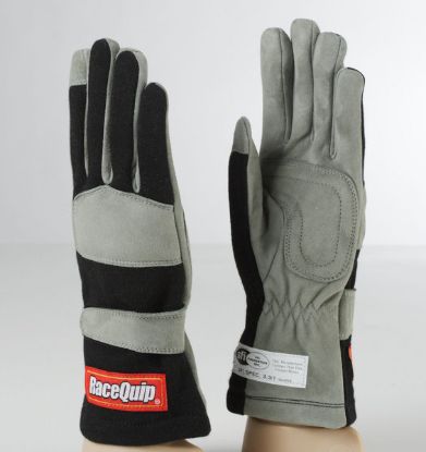 RACEQUIP 1-LYR SFI-1 GLOVE SML BLA - 351002