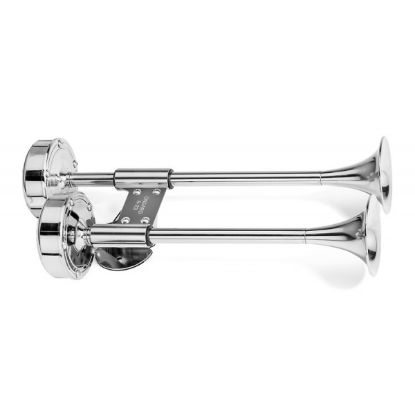 SCHMITT/ONGA DLX DUAL SS SHORTY TRUMPET HORN 12V - 10012