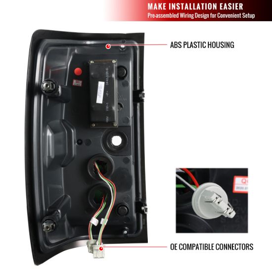 SPEC-D TUNIN LED TAIL LIGHTS - GLOSSY BLACK - V14BBLEDTM